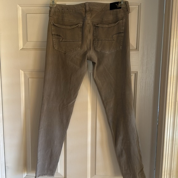 American Eagle tan/brown 360 Super Stretch Jeggings SZ 6 - Picture 4 of 9